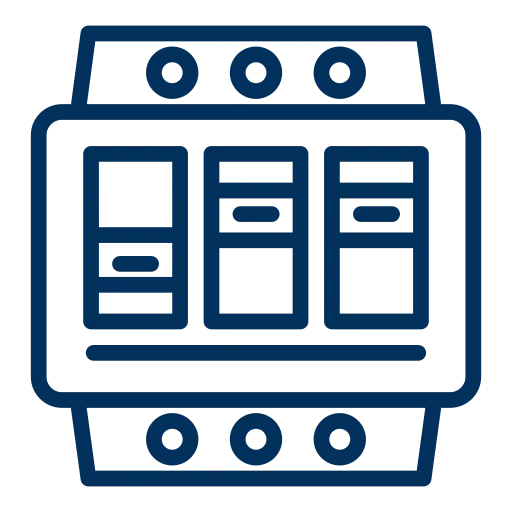 Energy efficiency icon representing power savings